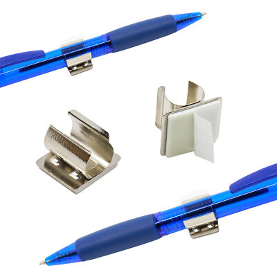 Stifthalter selbstklebend | Metall Clipl | Stiftclips| Stiftschlaufe zum kleben
