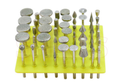 Shars 50 Pieces Diamond Mounted Point Set 1/8'' Shank 120 Grit New !|