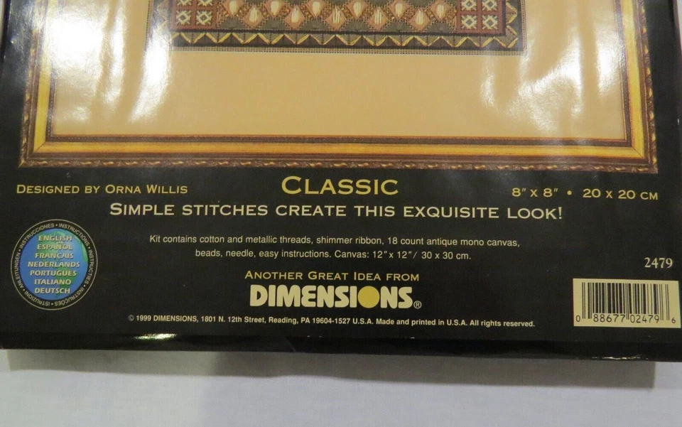 Dimensions GOLD Collection "CLASSIC" Textured Needlepoint Kit 2479 Brand NEW!! - Image 2 of 4
