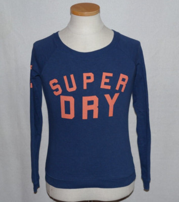 Superdry Jumper Henley Mens Long Sleeve Blue Size XS