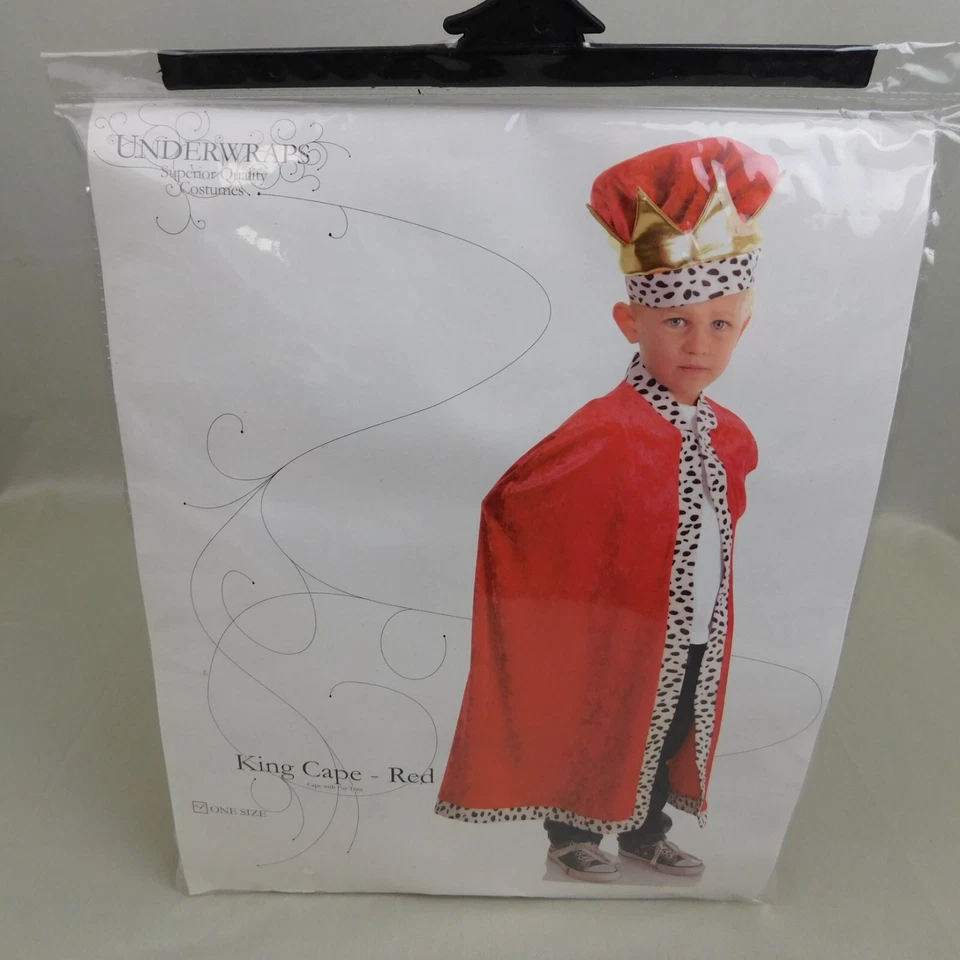 Underwraps 26164 Kids Red King Cape Halloween Costume - One Size #3267 - Image 3 of 4