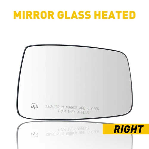 Exterior Mirror Glass Power Heated RH Passenger Side for Dodge Ram 1500 2500
