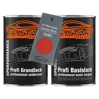 Autolack Set Dose für Mercedes Daimler Benz 3580 Tomatenrot Tomato Red 2,0L