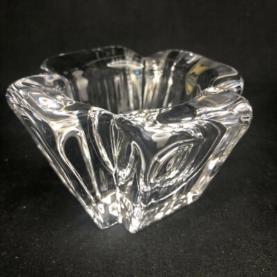 Orrefors Crystal Votive Candle Holder Max Cross, Anna Ehrner Sweden