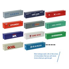 31pcs Different N Scale 1:160 40ft Magnetic Shipping Container 40' Cargo