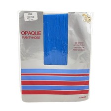 NOS VTG KMART Opaque Pantyhose Nylons Stockings Cadet Blue Tall Seamless