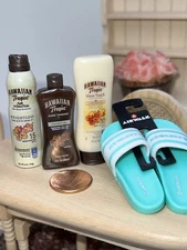 Zuru Mini Brands Sneakers ~Airwalk Slides AND Mini Brands Hawaiian Tropic Tan