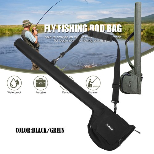 Canvas Fly Rod And Reel Case 4 Piece 9ft Fly Fishing Rod Travel Cases Hard Case - Picture 7 of 13