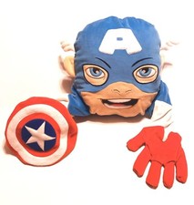 Captain America Plush Pillow Puppet Super Hero Squad Marvel The Avengers