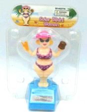 Solar Dancer Lady in Hot Pink Bikini Bobble Head Dashboard Accessory New
