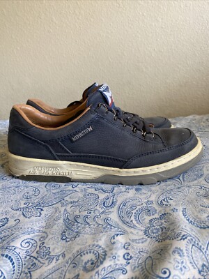 Men's MEPHISTO 'Mathias' Navy Blue Sportsbuck Sneakers Size US 9 EUR 8.5