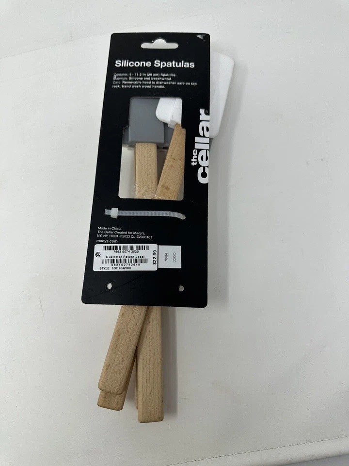 Juego de 4 espátulas de silicona The Cellar blancas y grises Foto 2 de 4