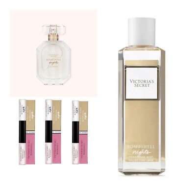 Victoria's Secret BOMBSHELL NIGHTS Eau de Parfum(3.4 oz.) /Rollerball(3) /Mist