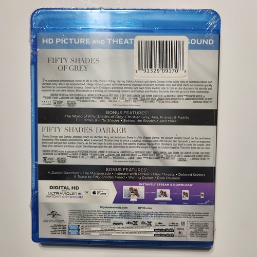 Fifty Shades of Grey + Fifty Shades Darker Blu Ray Unrated Edition + Digital - Picture 2 of 3