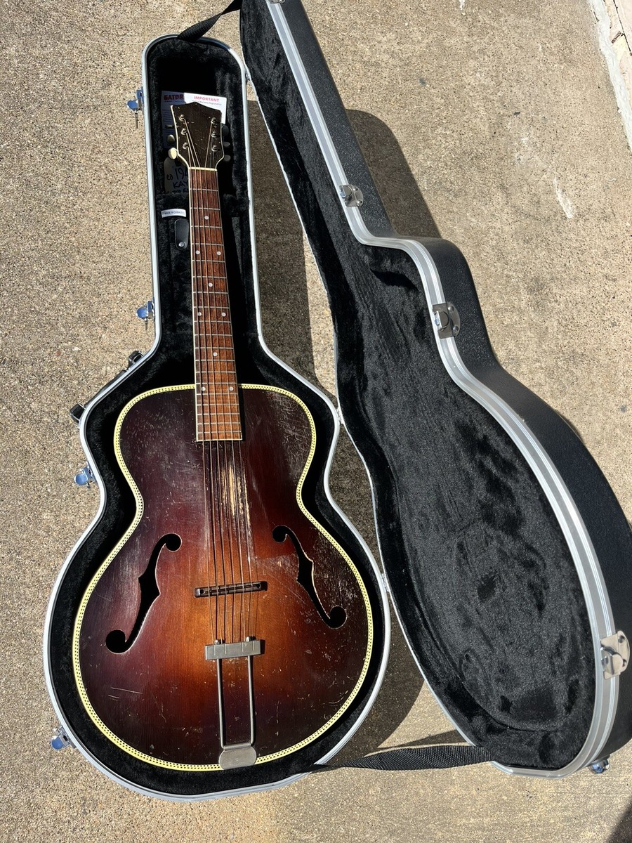 Vintage Kay Super Auditorium Archtop Acoustic Guitar w/ HSC - N | eBay