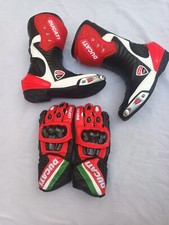 Ducati motorbike/motorcycle cowhide leather r...