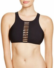 Red Carter High Neck Multistrap Cutout Bikini Top, Size S, MSRP 79