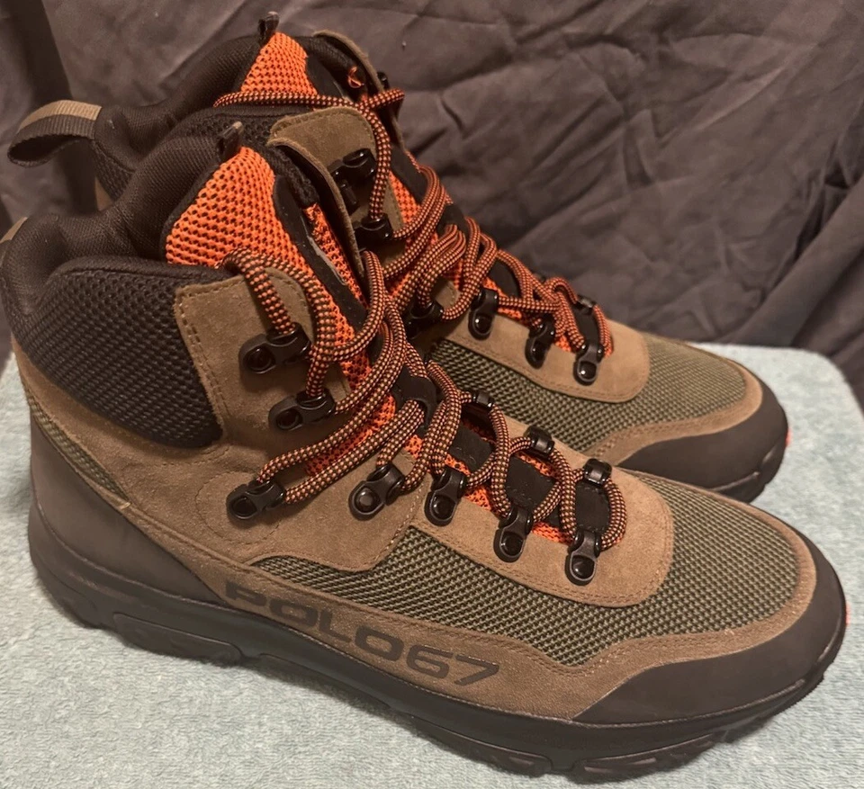 Polo Ralph Lauren Adventure 300 Mid Men’s Boots Green Size 14 NWOB - Image 2 of 4