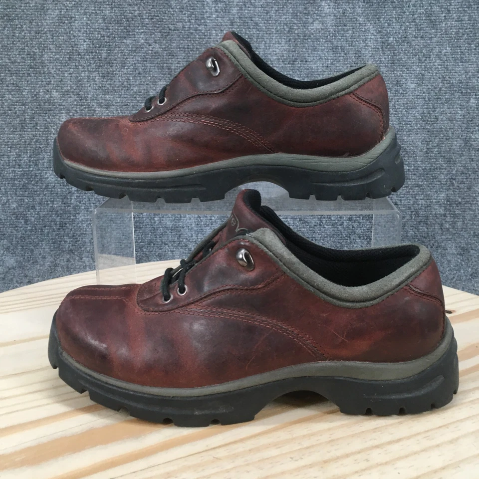 Teva Zapatos Mujer 7.5 Nómada Oxford Senderismo Resistente Escalada Granate Cuero Con Cordones Foto 2 de 4