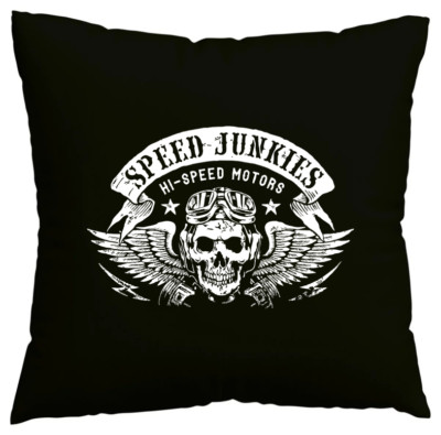 Kissenbezug Biker - Rocker - Gothic - Vintage - Skull - Ghost - C Schwarz 600059