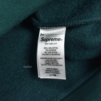NWT Supreme NY Red Box Logo Crewneck Sweatshirt Dark Pine NWT Supreme NY Red Box Logo Crewneck Sweatshirt Dark Pine