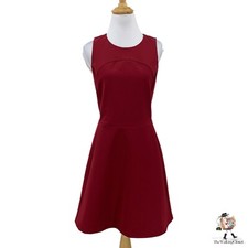 Madewell Adore Dress Womens 2 Dark Red Sleeveless Cozy Fit & Flare Stretch Lined
