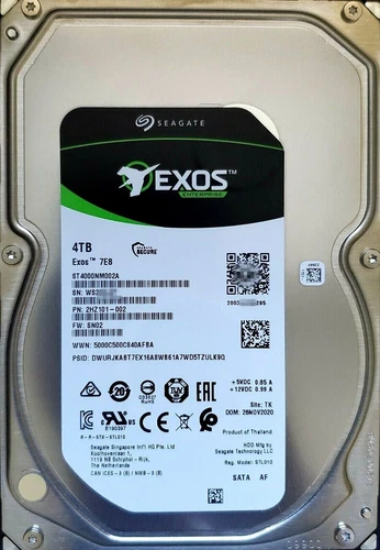 Compatible ST4000NM002A Seagate Exos 7E8 4TB 7.2K6Gb/s 256MB 3.5"2HZ101 SATA HDD - Afbeelding 1 van 3