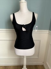 Old Navy Tankini Top Size XS Black With Keyhole NWT