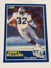 1989 Score Football #76 - John L. Williams - Seattle Seahawks