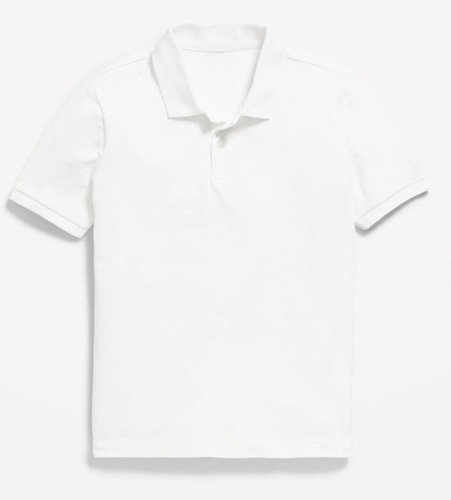 Lot of 4 Old Navy School Uniform Boys Plique Polo White Color  Short Sleeves - Picture 1 of 4