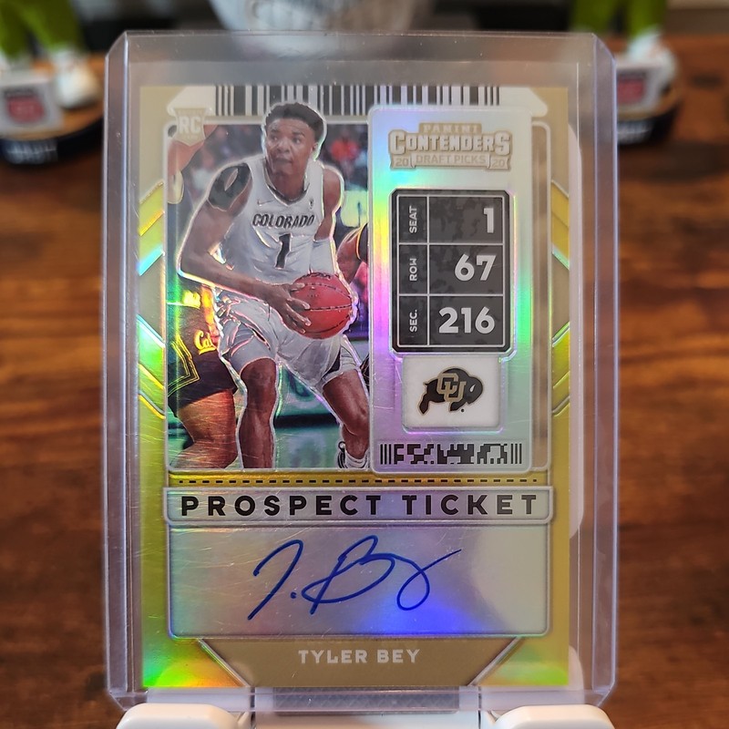 2020 Tyler Bey Contenders Auto GOLD HOLO Rookie RC SSP /10
