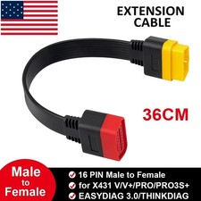 OBD2 Extension Cable 16 Pin Male to Female for LAUNCH AIOBD Connector 36CM