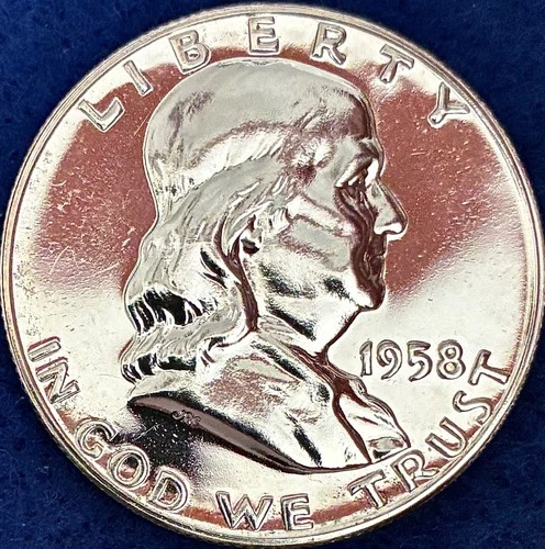 1958 Franklin Silver Half Dollar Ch Proof