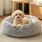 JOLLYVOGUE Small Dog Bed, Calming Dog Beds for Small & - 20 Inches Donut Washabl