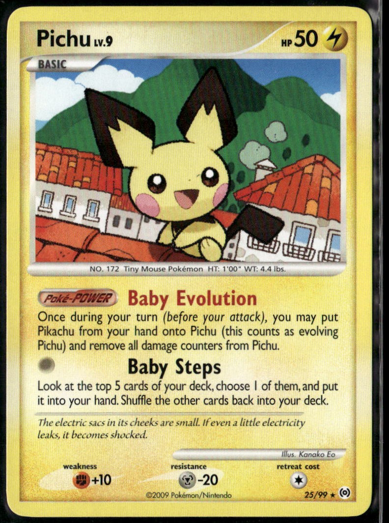 Pichu 25/99 Rare Arceus LP Pokemon Card