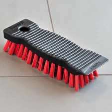 Libman Scrub Brush Red Black, 7.5" Wide Polypropylene, Heavy Duty Cleaning