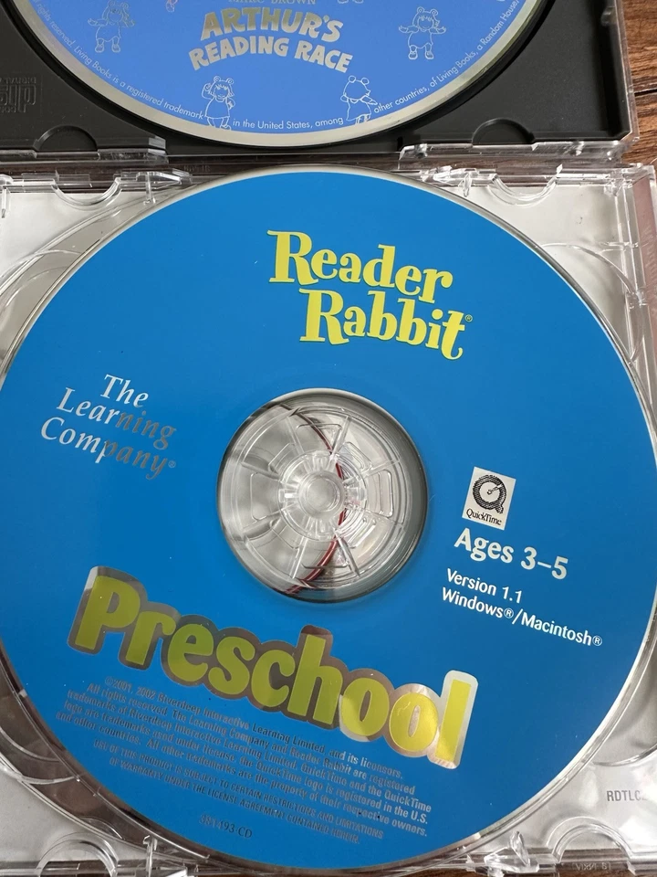 Educational CD’s - Arthur’s Reading Race & Reader Rabbit Preschool 3 CD’s Total - Image 4 of 4