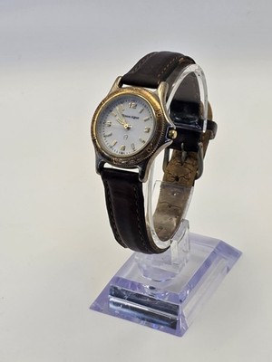 80s 90s 00s Vintage ETIENNE AIGNER Ladies Quartz Watch 23mm Brown Leather