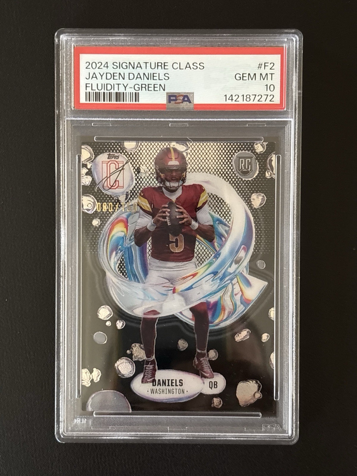 Jayden Daniels Topps Signature Class Fluidity #F2 Green