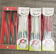 8 vintage taper Christmas Taper Candles Red &...