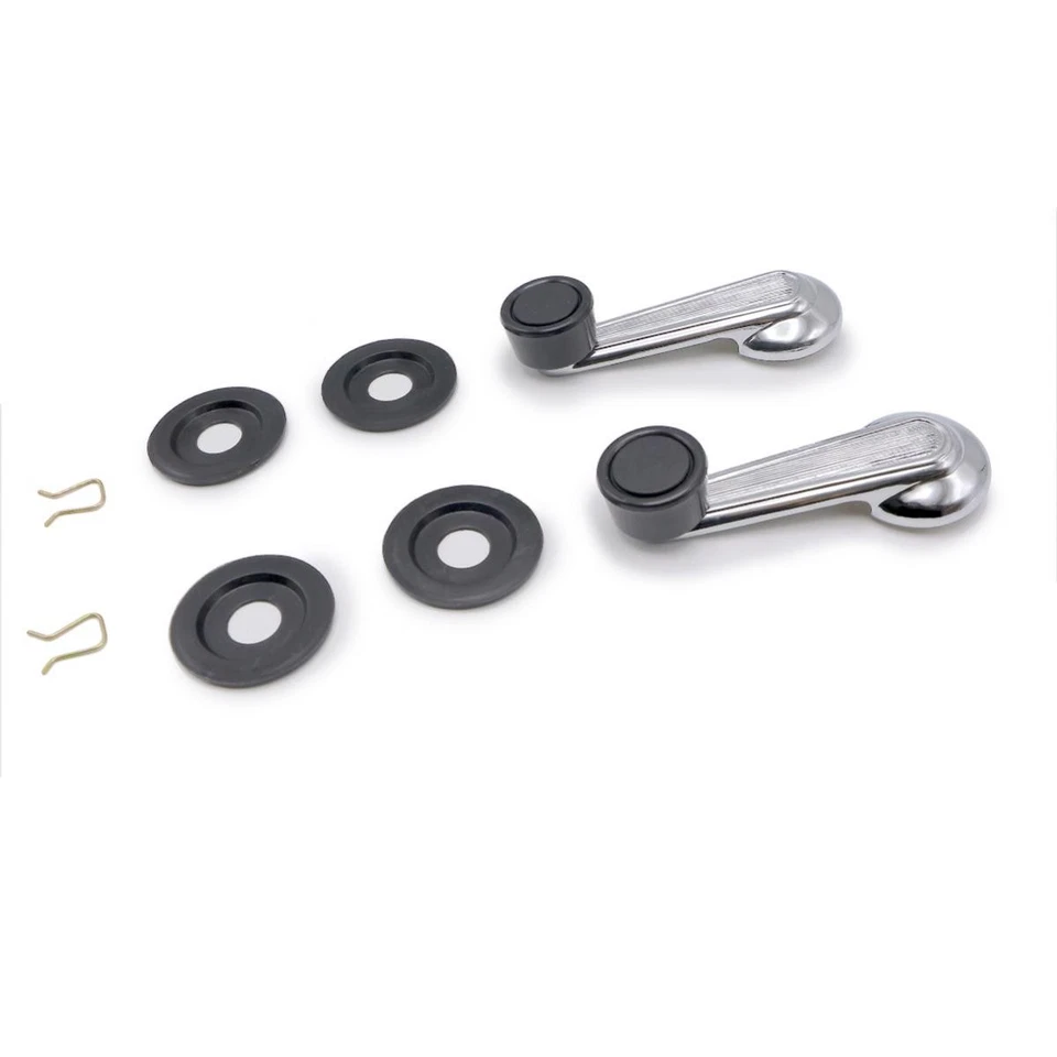 Juego manivela ventana manivela interior cromada manual para camioneta Nissan Datsun 720 1986 Foto 2 de 4