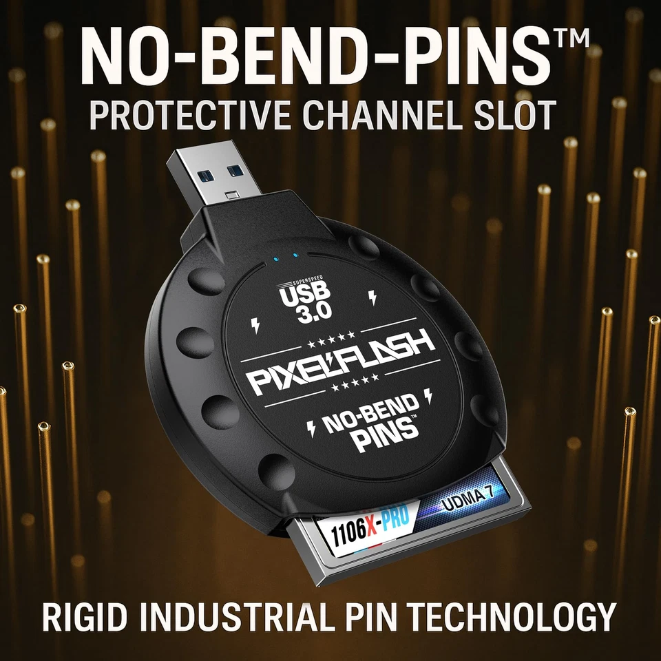 Lector de Tarjetas CF (Negro) - Adaptador de Tarjeta de Memoria Flash Compacto con USB 3.0, 5GB/... Foto 2 de 4