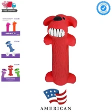 Multipet  Loofa Dog Latex Ruff 6" Dog Toy, Assorted Colors for small bre