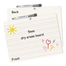2 Pack Small Dry Erase Double Sided Whiteboard, 9" x 12",5 mm Thickness,Small...