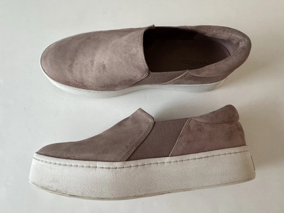 Zapatilla deportiva Vince Warren plataforma gamuza talla 9 sin cordones color rosa hortensia informal Foto 2 de 4