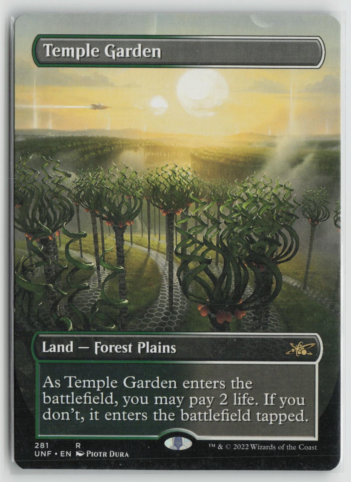 Temple Garden (Borderless) Lightly Played 281 Unfinity Magic: The Gathering