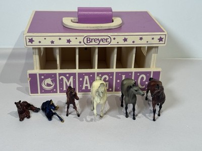 Breyer Unicorn Magic Stable w Mini Horses Lot 1975 Vintage Set
