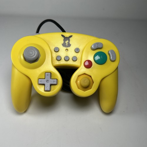 Manette De Combat Pokémon Pikachu Hori Pour Wii U - Très Bon état - Jaune