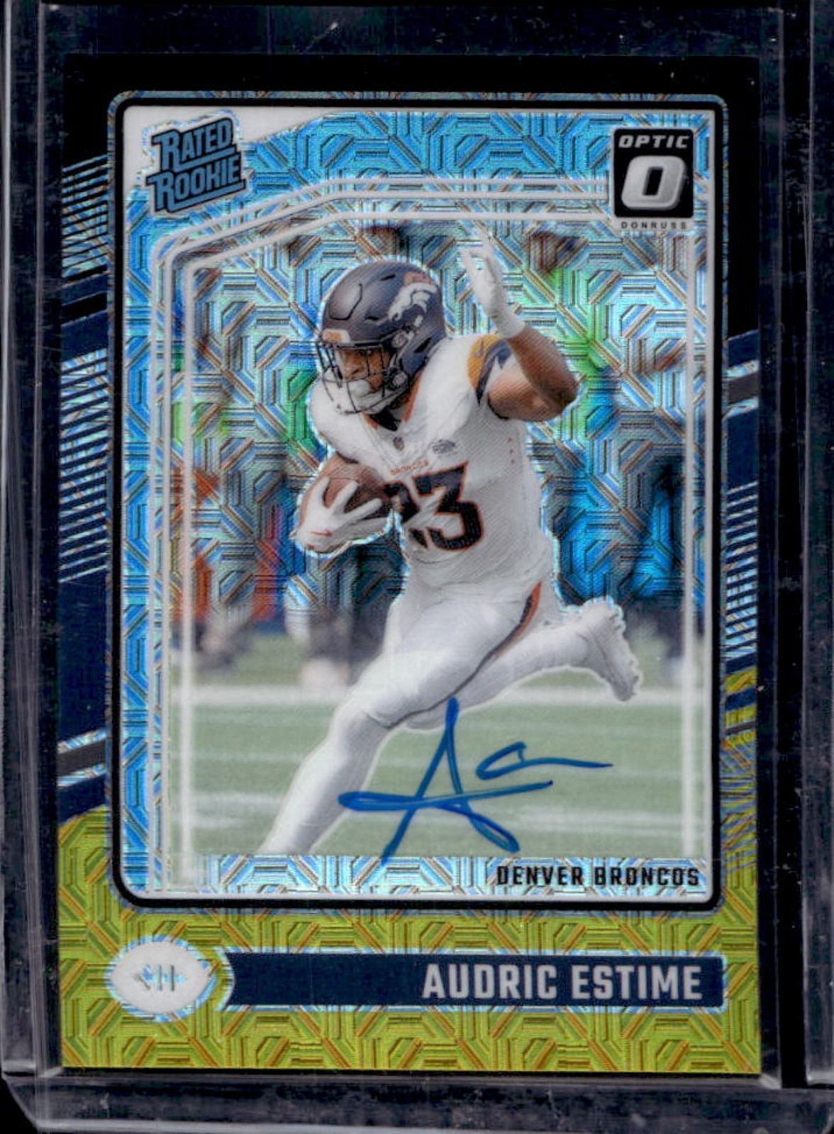 2024 Donruss Optic Audric Estime Rated Rookie RPS Auto Choice Black Gold #40/60