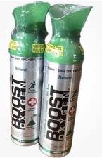 2 - Boost Oxygen 10 Liter Canisters All Natural Performance Booster Green LARGE